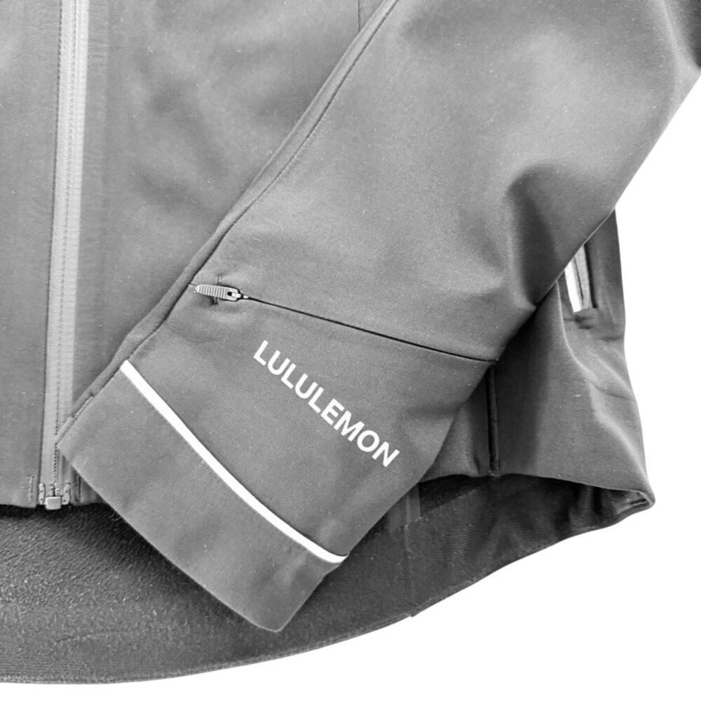 Lululemon Cross Chill Jacket Black Size 6 Rain Softshell Winter Waterproof Layer - Picture 5 of 10